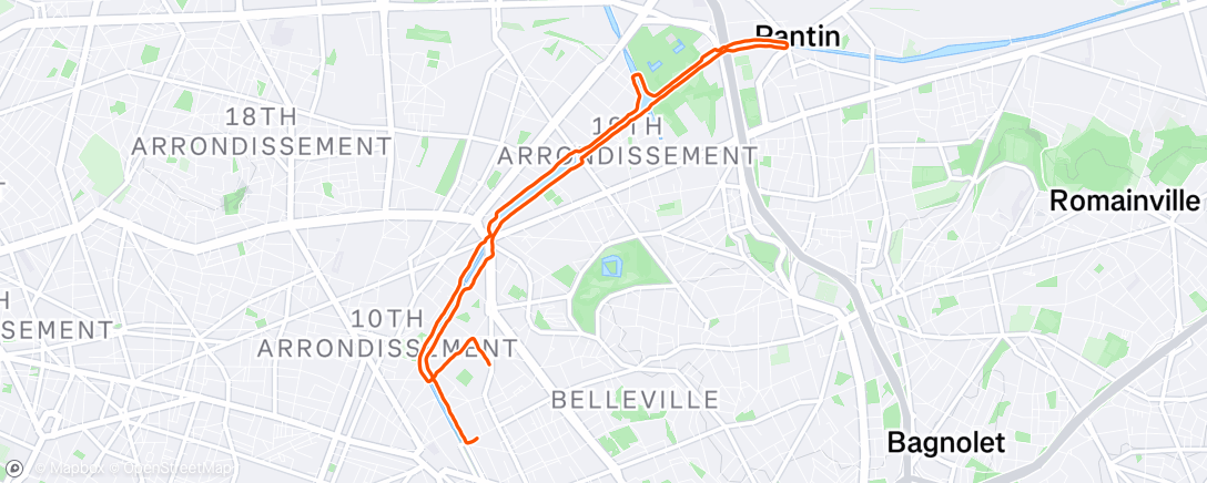 Map of the activity, Ce troisième run de la semaine, même s’il est en récup est toujours dur je sais pas pourquoi ?