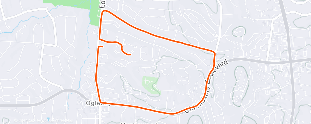 Map of the activity, Morning Run