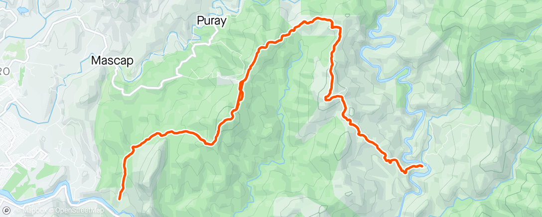 Map of the activity, Morning Trail Tun