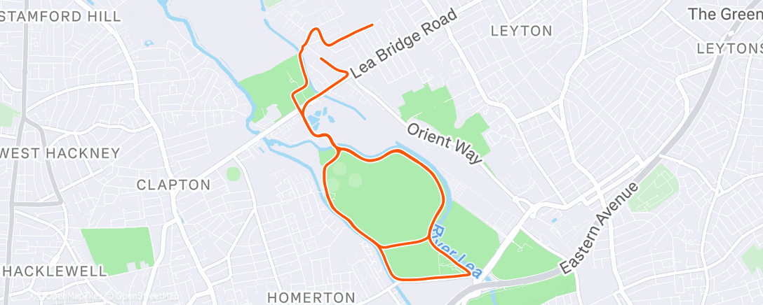 Map of the activity, Morning Intervals