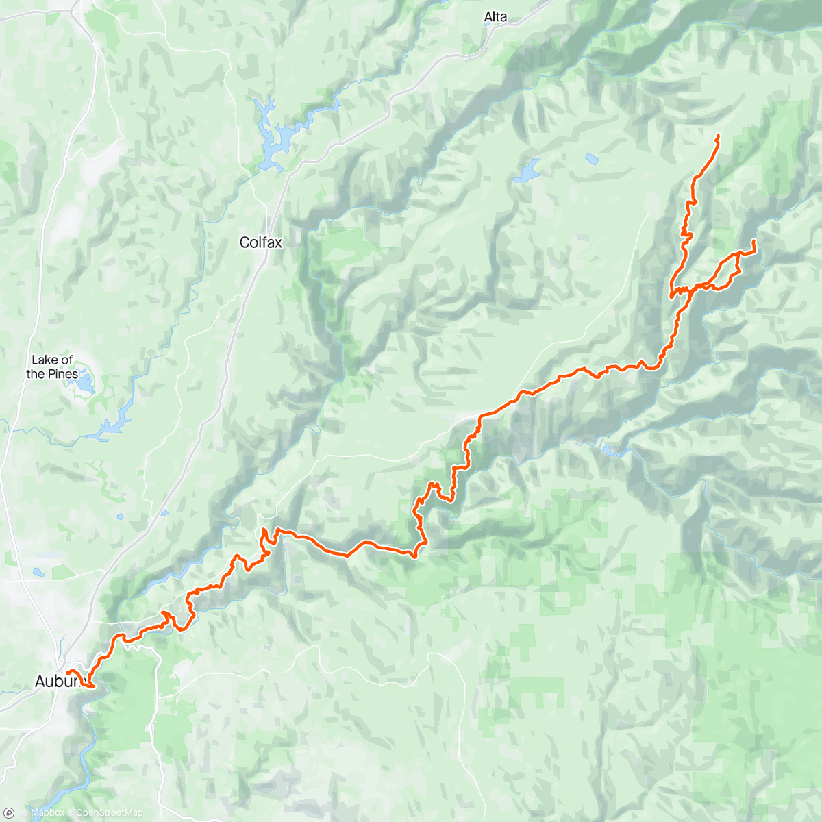 Map of the activity, Canyons 100k - 🖐️th