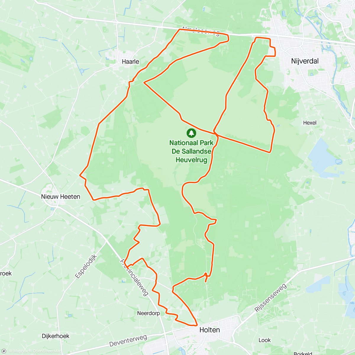 Map of the activity, Rondje Gravel Sallandse Heuvelrug