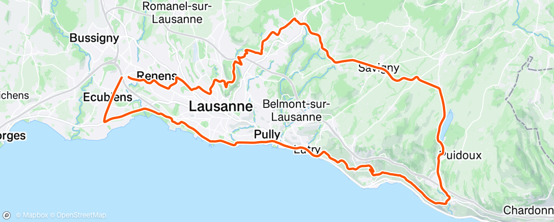 Map of the activity, Sortie vélo dans l'après-midi