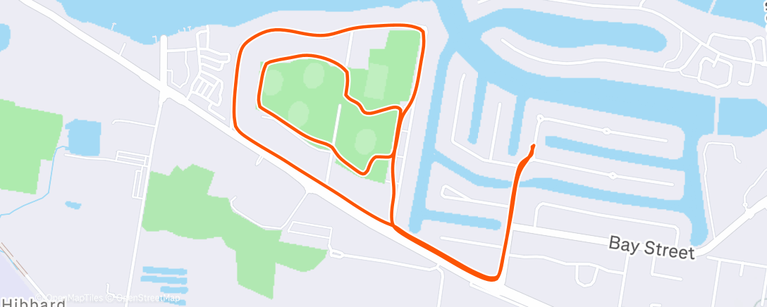 Map of the activity, Morning Run