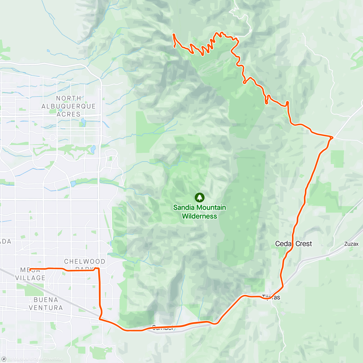 Map of the activity, Mountain forest