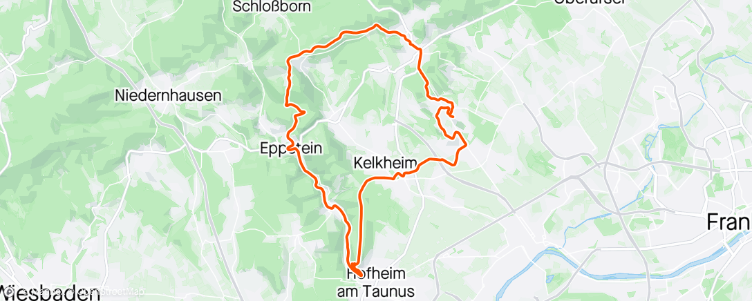 アクティビティ「Abendradfahrt」の地図
