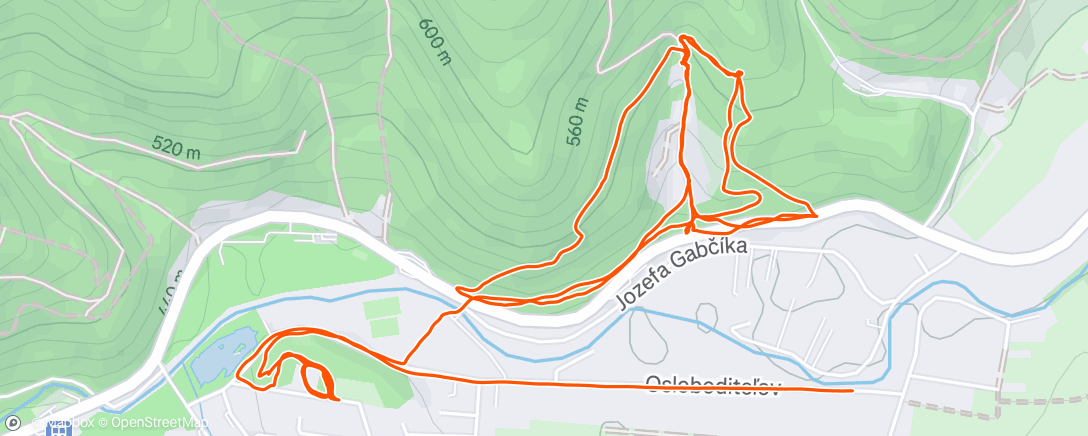 Map of the activity, Afternoon Mountain Bike Ride broken engine on ebike…