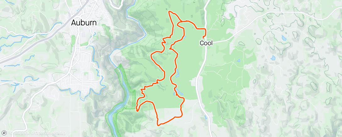 Mapa da atividade, Morning Mountain Bike Ride