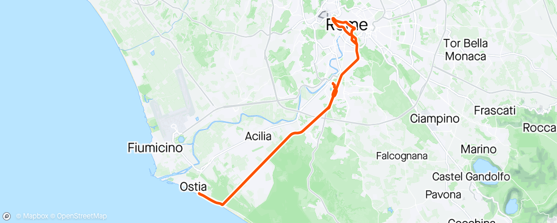 Map of the activity, Giro Stage 21