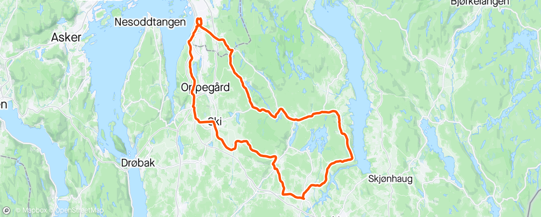 Map of the activity, Pink Sunday m HCK - Lysern rundt