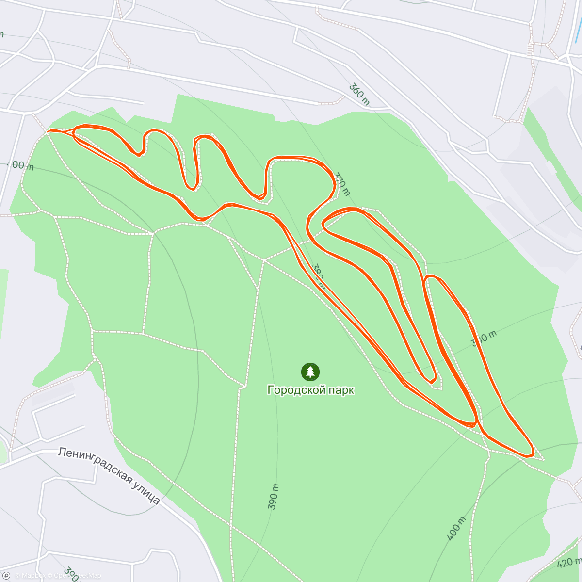 Map of the activity, Кировск, лыжи 7