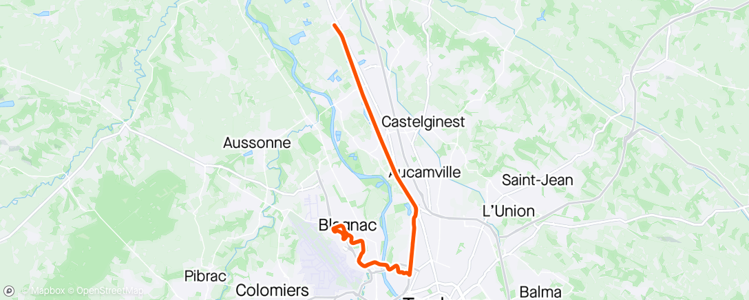 Map of the activity, Vélo coaching TTM