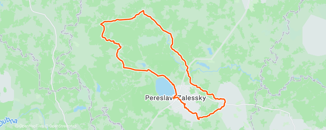 Map of the activity, Дневной забег