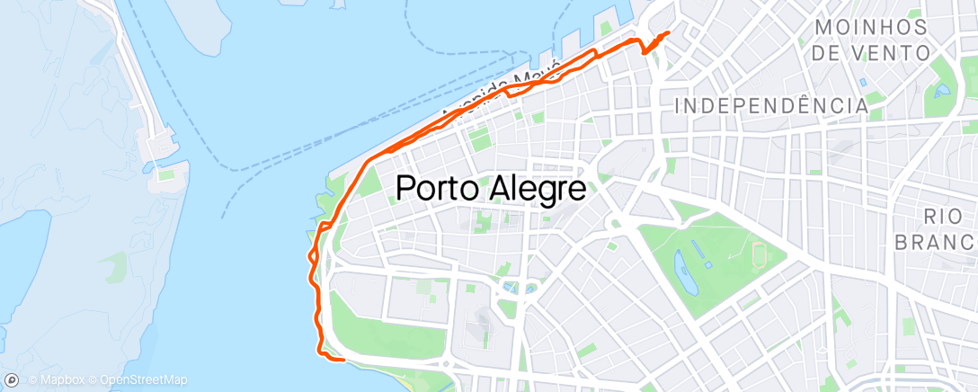 Map of the activity, Corrida ao ar livre
