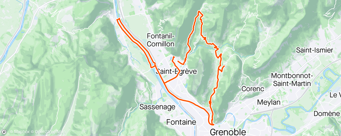 Map of the activity, 🚴1h35 Tour du Néron / 2 séries de 10X 30"r30" R3'