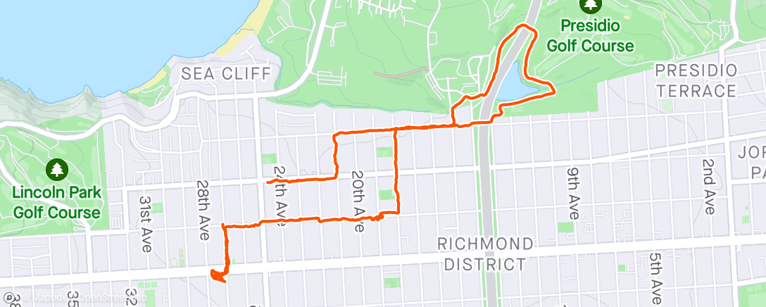 Map of the activity, Neighborhood Stroll