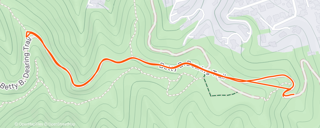 Map of the activity, Afternoon Run