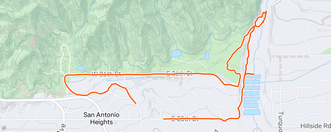 Map of the activity, Hot dog, and the creek is dry
