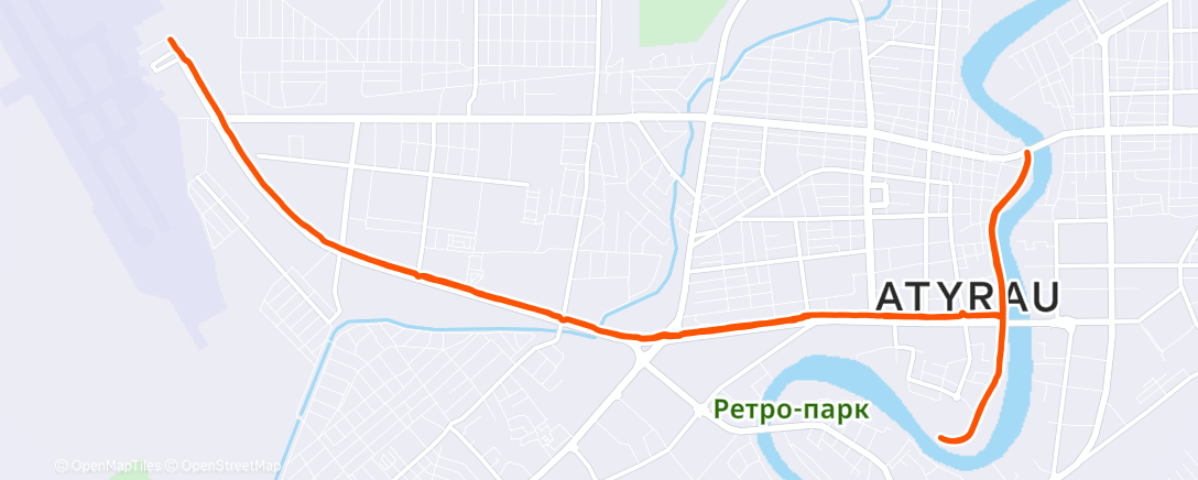 Map of the activity, Вечерний забег