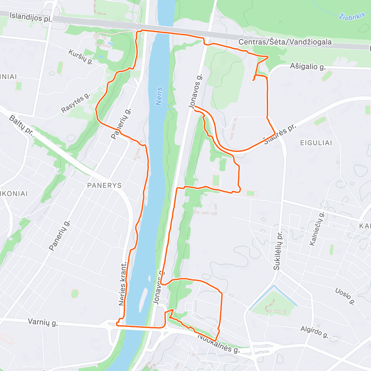 Map of the activity, Prieškalēdinê kurtubėgi 22: barzdoto namų aikštelė
