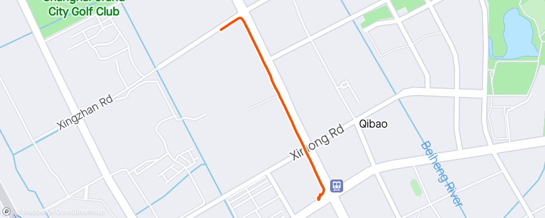 Map of the activity, Hotel to Qibao Metro