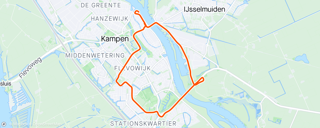 Map of the activity, 2Bruggenloop Kampen