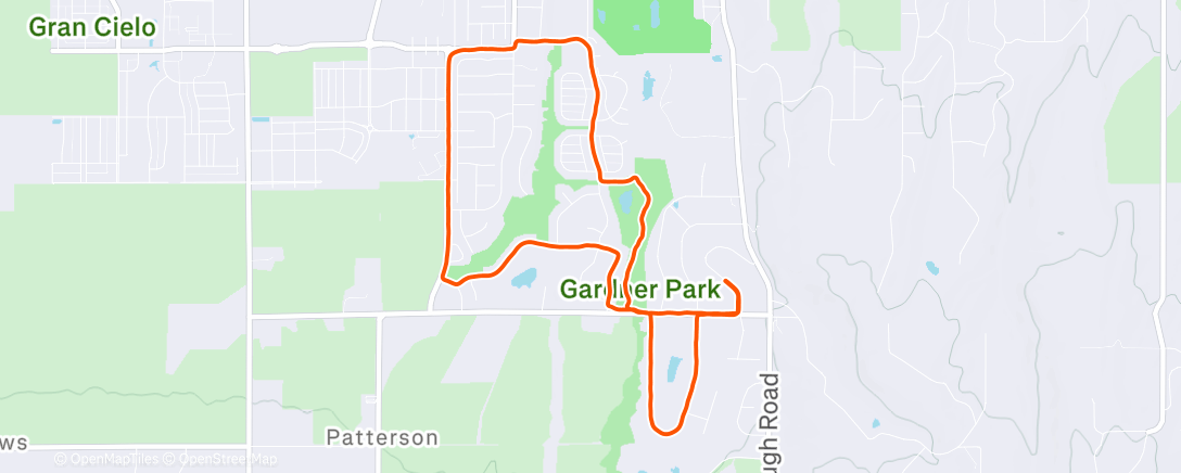 Map of the activity, Morning Run