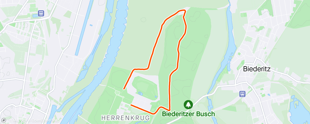 Map of the activity, 21.04.2024 - Kleine Runde im Herrenkrugpark