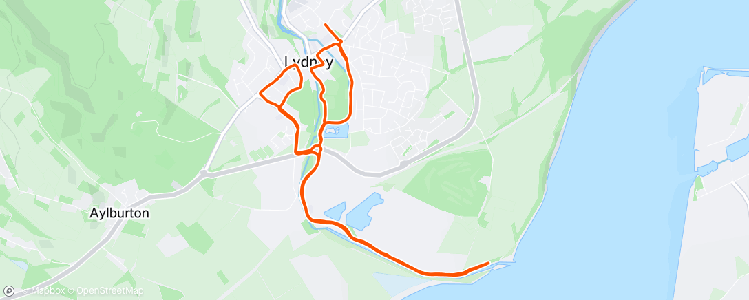 Map of the activity, Afternoon Run