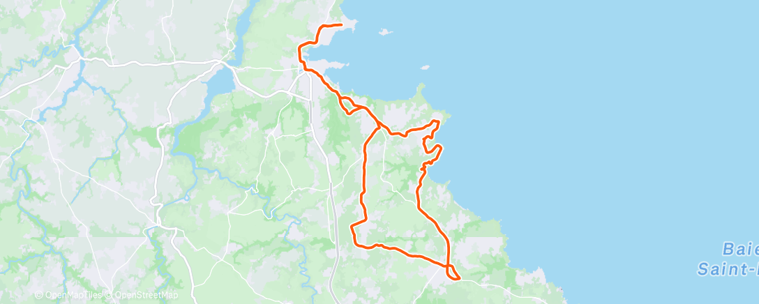 Map of the activity, Fahrt am Morgen