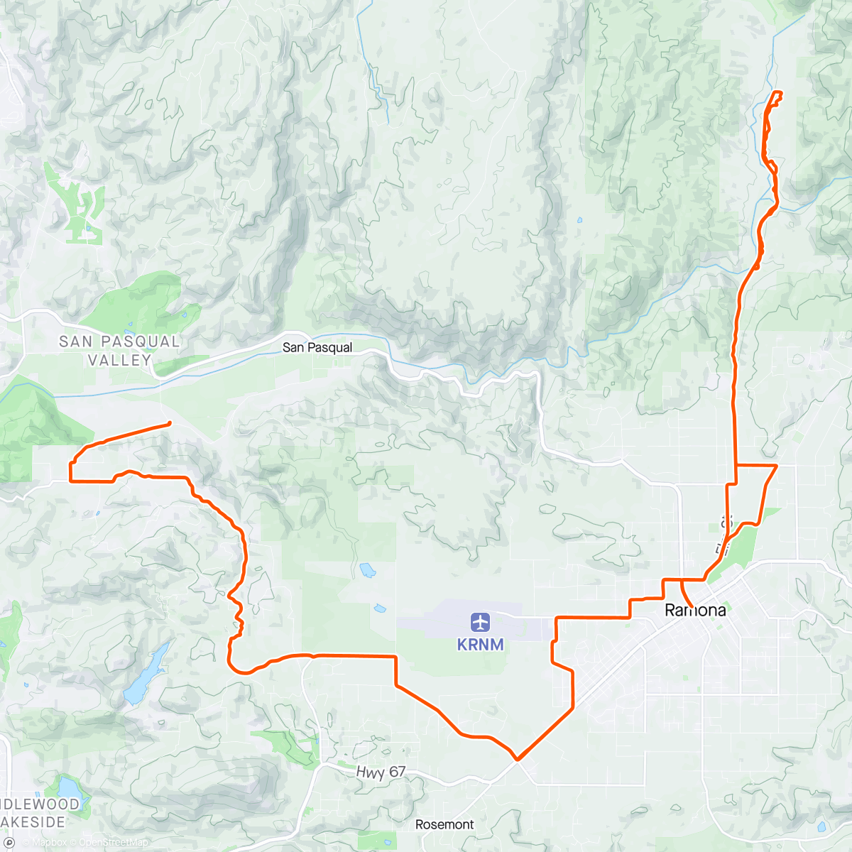 Map of the activity, Pamo Valley