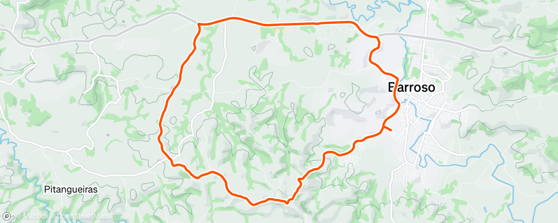 Map of the activity, MTB matinal