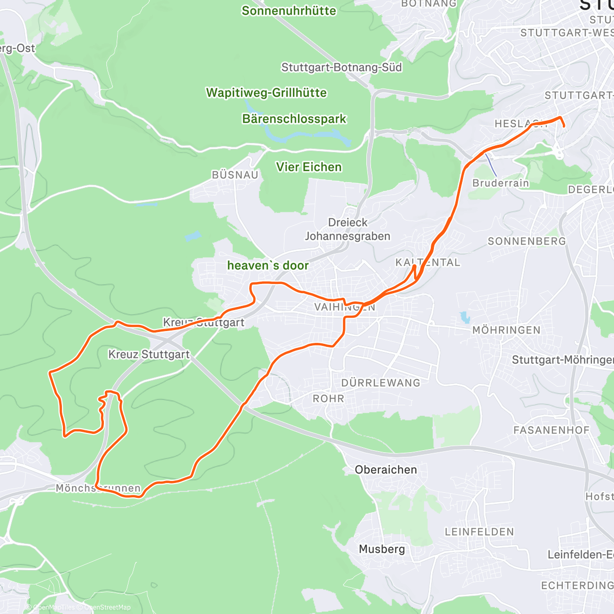 Map of the activity, Fahrt am Nachmittag