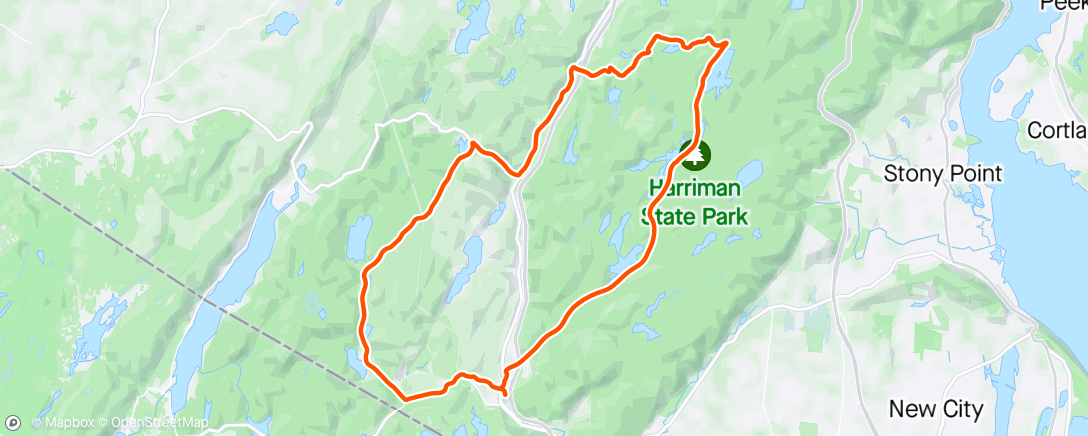 Map of the activity, Tiorati Sterling loop ride