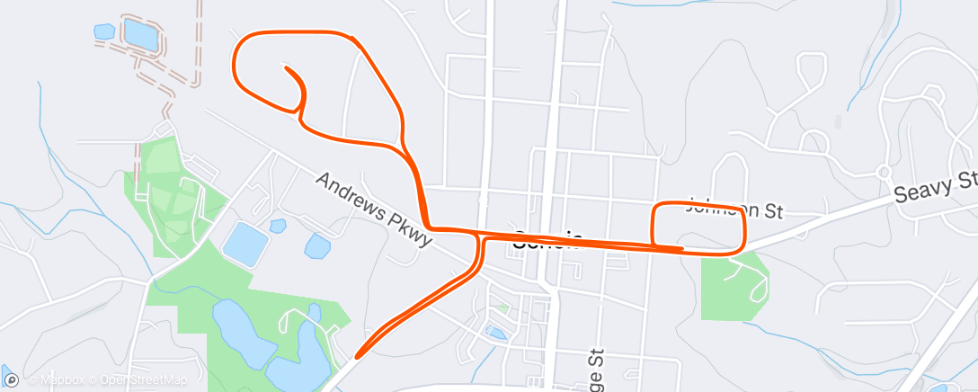 Map of the activity, Morning Run