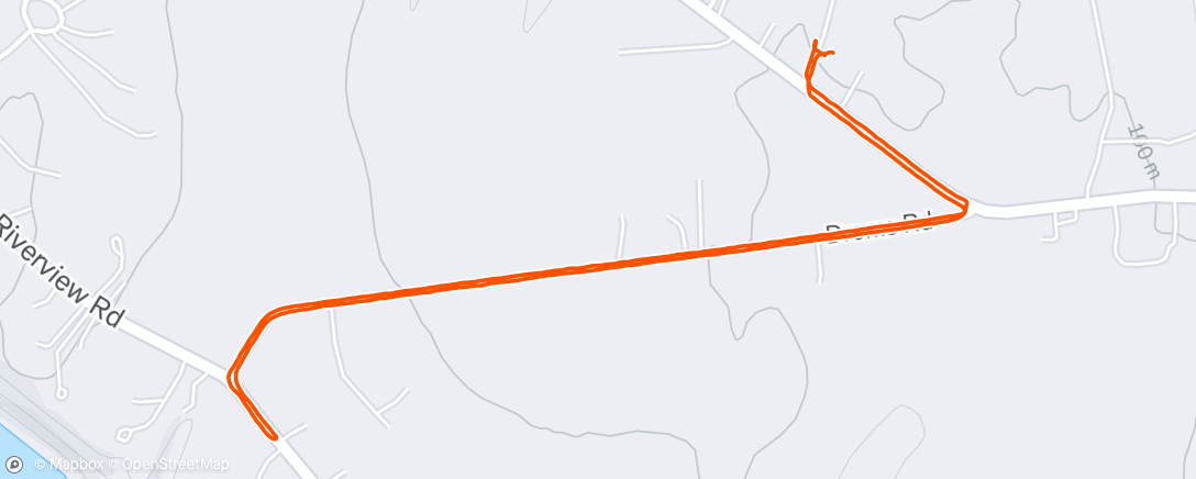 Map of the activity, Thursday Evening Walk