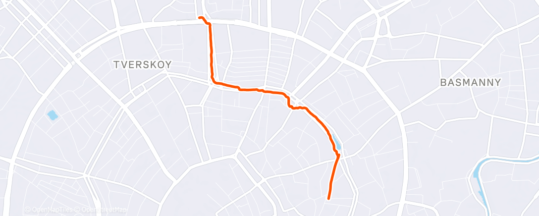 Map of the activity, Morning Run