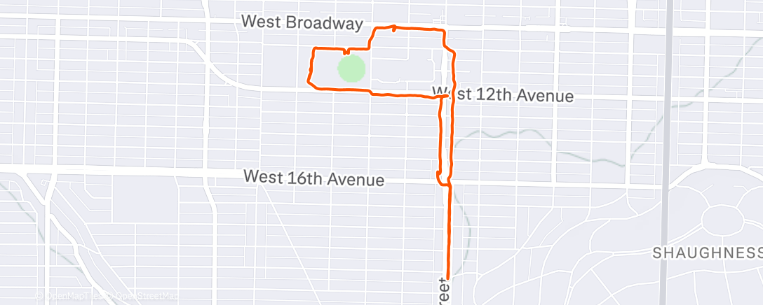 Map of the activity, Morning Walk