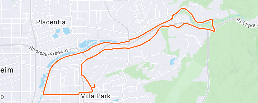Map of the activity, Afternoon Ride