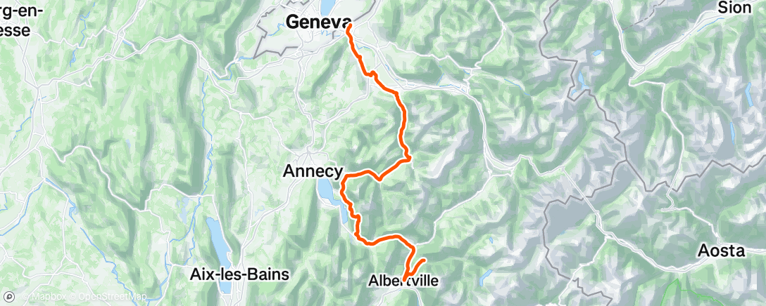 Map of the activity, TDF 8: Col de la Forclaz