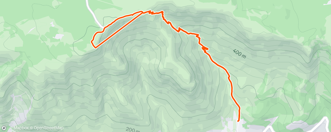 Map of the activity, Afternoon Hike