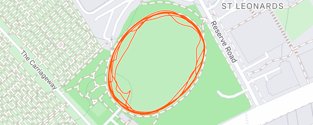 Map of the activity, Morning Run