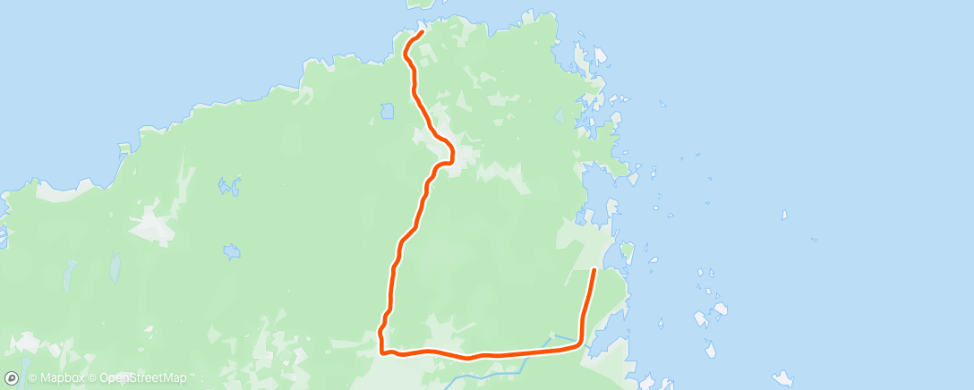 Map of the activity, Evening Ride