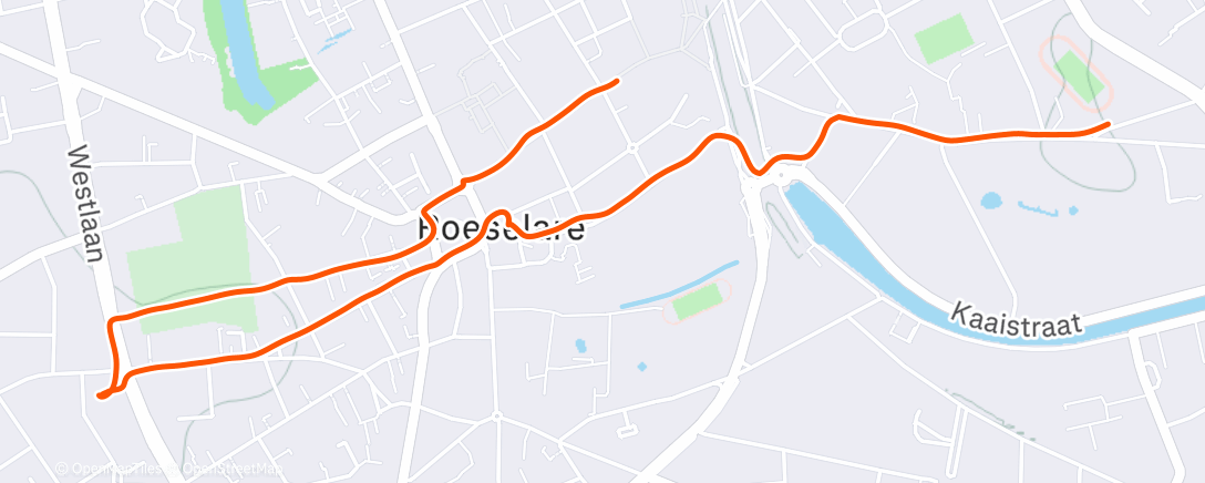 Map of the activity, Evening Walk