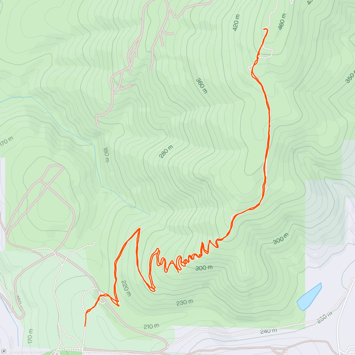 Map of the activity, Hike