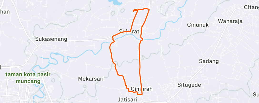 Map of the activity, Morning Run