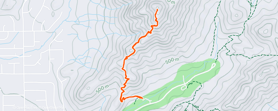 Map of the activity, Evening Hike