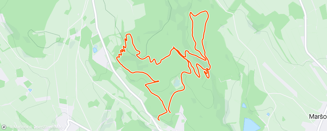 Mapa de la actividad, Mountainbike-Fahrt am Morgen