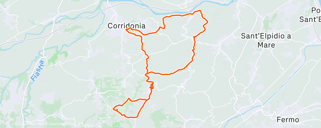 Map of the activity, Sessione di e-mountain biking mattutina