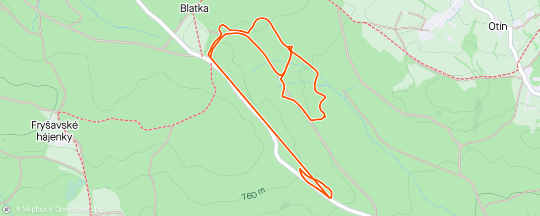 Map of the activity, Velikonoční soustreďko Milovy #3
Team Jizerky